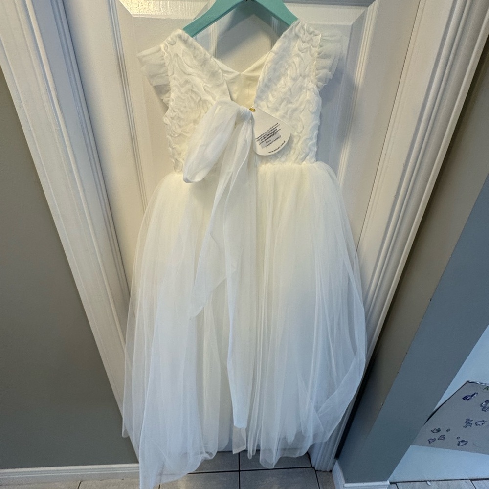 Dollcake in faith communion baptism dress